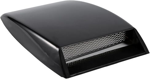Estink Car Decorative Air Cover Universal, Self Adhesive Car Hood Simulation Decorative Air Vent, Car Air Inlet Air Sticker Cover Cover 25.5 x 18 x 3.3 cm(Black) in Saudi Arabia