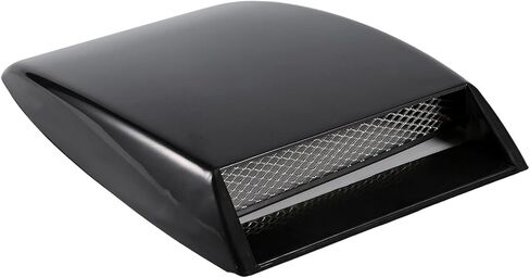 Estink Car Decorative Air Cover Universal, Self Adhesive Car Hood Simulation Decorative Air Vent, Car Air Inlet Air Sticker Cover Cover 25.5 x 18 x 3.3 cm(Black) in Saudi Arabia