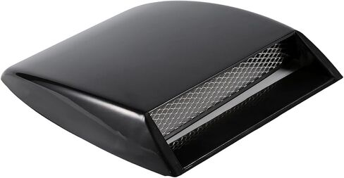 Estink Car Decorative Air Cover Universal, Self Adhesive Car Hood Simulation Decorative Air Vent, Car Air Inlet Air Sticker Cover Cover 25.5 x 18 x 3.3 cm(Black) in Saudi Arabia