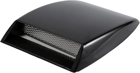 Estink Car Decorative Air Cover Universal, Self Adhesive Car Hood Simulation Decorative Air Vent, Car Air Inlet Air Sticker Cover Cover 25.5 x 18 x 3.3 cm(Black) in Saudi Arabia