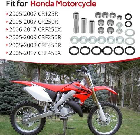 مجموعة إعادة بناء محمل الصدمات الخلفية JAVIK مع طوق قضيب توصيل لهوندا 2005-2017 CRF250R CR250R CRF250X CR125R CRF450R CRF450X OEM #52473-KZ4-J20 in Kuwait