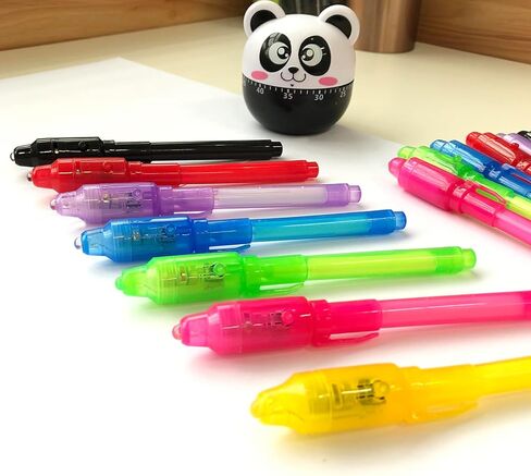 SCStyle 80Pcs Invisible Ink Pen with UV Light Magic Marker for Secret Messages, Writing Information for Birthdays, Easter, Halloween, Christmas Gifts for Students in Saudi Arabia