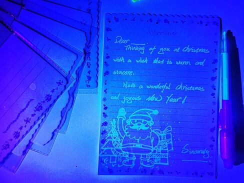 قلم حبر غير مرئي SCStyle 80 قطعة مع علامة سحرية بالأشعة فوق البنفسجية للرسائل السرية، وكتابة المعلومات لأعياد الميلاد، وعيد الفصح، والهالوين، وهدايا عيد الميلاد للطلاب in Kuwait