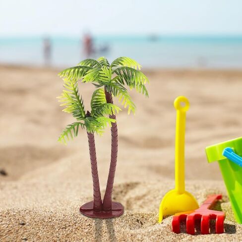 DOITOOL Miniature Coconut Palm Tree Decoration 5Pcs Plastic Mini Palm Trees for Diy Micro Landscape Aquarium Fairy Garden and Dollhouse Accessories in Saudi Arabia