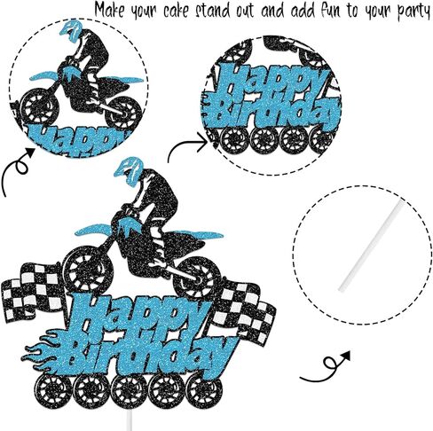 دراجة نارية كعكة توبر الترابية كعكة كعكة الزينة، الرياضة المتطرفة سباق عيد ميلاد حزب بريق Autocycle لاعب كعكة توبر، رياضة رجل صبي موتوكروس سباق عيد ميلاد الحزب اللوازم in Saudi Arabia