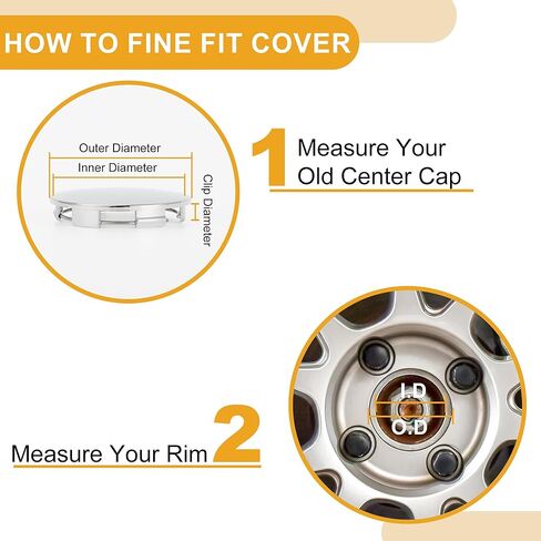 4 Pcs 68mm 2.68" OD - Universal Car Wheel Hub Center Caps - Auto Hub Covers Rustproof - Durable Plastic Chrome Silver Tone in Saudi Arabia