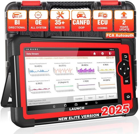 إطلاق X431 CRP919E Elite Obd2 Scanner 2024 أداة ثنائية الاتجاه جديدة مع CANFD DOIP، اختبار نشط، أكثر من 35 خدمة، ترميز ECU، تشخيص جميع الأنظمة، FCA Autoauth، TPMS &BST360، تحديث لمدة عامين in Saudi Arabia