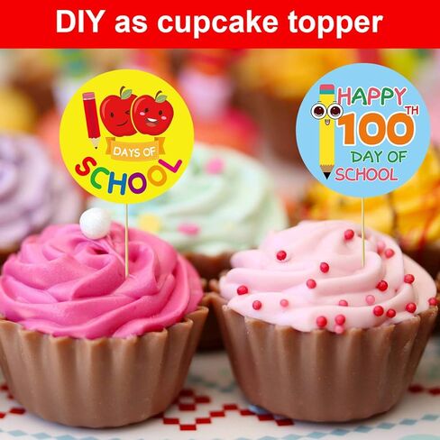 Fancy Land 100 Days of School Stickers for Kids Happy 100th Day Smarter Stickers for Teacher Reward Motivation 200 Packs in Saudi Arabia
