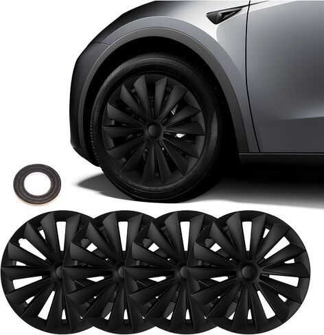 BASENOR 2024 Upgraded Tesla Model 3 Nova Wheel Covers Hubcaps 18 Inch Hub Caps Rim Protectors Cover Replacement Protection for Model 3 Highland Accessories Silver (Set of 4) in Kuwait