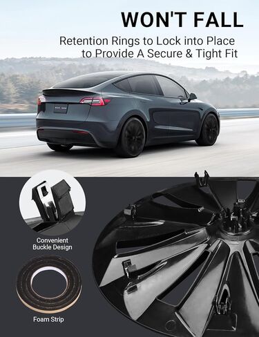 BASENOR 2024 Upgraded Tesla Model 3 Nova Wheel Covers Hubcaps 18 Inch Hub Caps Rim Protectors Cover Replacement Protection for Model 3 Highland Accessories Silver (Set of 4) in Kuwait