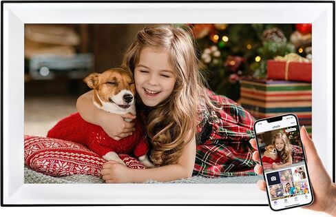 10.1 Inch WiFi Digital Picture Frame, 1280x800 HD IPS Touch Screen Photo Frame Electronic, Auto-Rotate, Share Photos/Videos Instantly via Uhale Free App from Anywhere in Kuwait