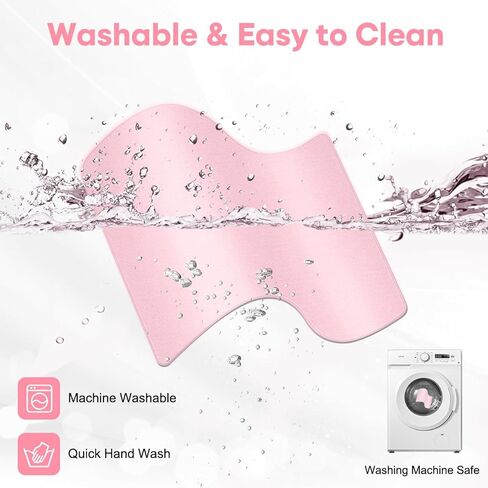 Pink Mouse Pad with Anti-fray Stitching, Premium-Textured, Nice and Cute Mouse Pad with Non-Slip Rubber Base, Gaming Mouse Mat for Laptop, Office & Home, 10.2x8.3 inch in Saudi Arabia