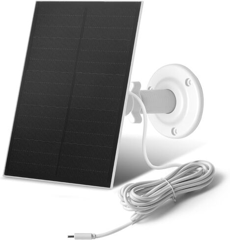 Greensolar 4W Solar Panel for Security Cameras, IP65 Waterproof Outdoor USB-C Cable with Adjustable Bracket, Compatible with Rechargeable Battery Cameras in Saudi Arabia