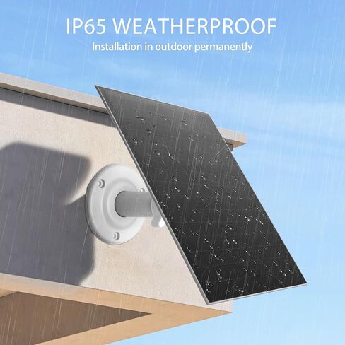 Greensolar 4W Solar Panel for Security Cameras, IP65 Waterproof Outdoor USB-C Cable with Adjustable Bracket, Compatible with Rechargeable Battery Cameras in Saudi Arabia