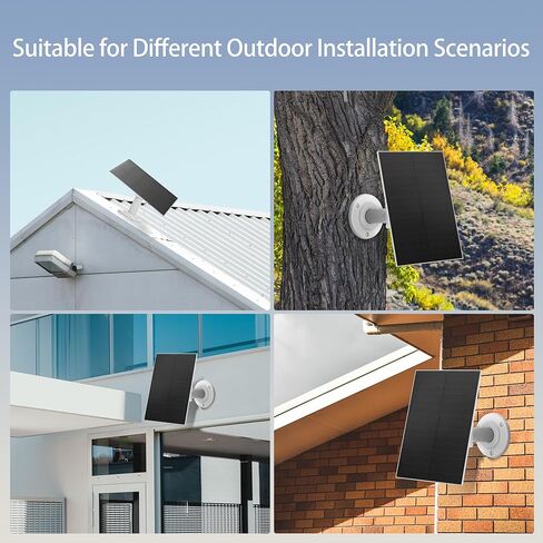 Greensolar 4W Solar Panel for Security Cameras, IP65 Waterproof Outdoor USB-C Cable with Adjustable Bracket, Compatible with Rechargeable Battery Cameras in Saudi Arabia