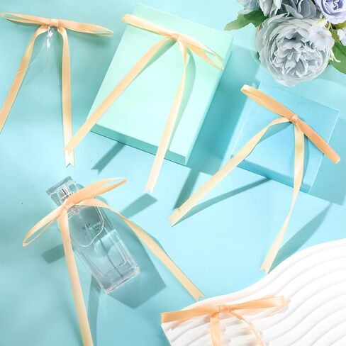 Riceshoot 24 Pcs Twist Tie Bows 5 x 7 Inches Satin Ribbon Bows for Gift Wrapping Cake Treat Bags Craft DIY Gift Wedding Baby Shower Birthday Party (Black) in Kuwait