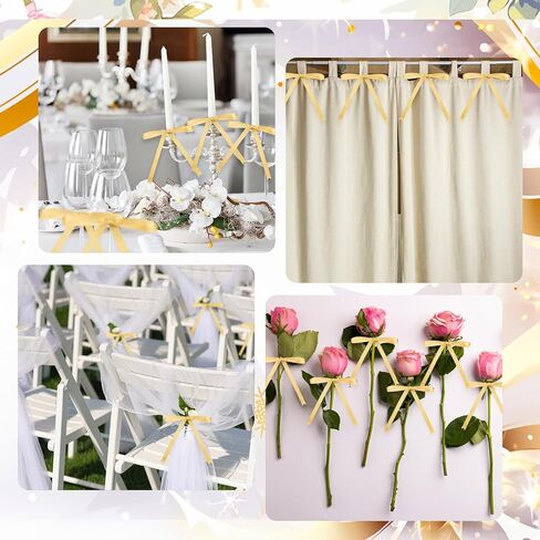 Riceshoot 24 Pcs Twist Tie Bows 5 x 7 Inches Satin Ribbon Bows for Gift Wrapping Cake Treat Bags Craft DIY Gift Wedding Baby Shower Birthday Party (Black) in Kuwait