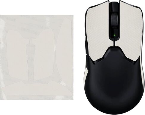 شريط قبضة ماوس kwmobile متوافق مع شريط قبضة Razer Viper V2 Pro - جلد صناعي غير قابل للانزلاق - أسود in Kuwait