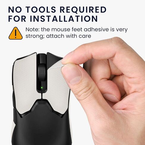 شريط قبضة ماوس kwmobile متوافق مع شريط قبضة Razer Viper V2 Pro - جلد صناعي غير قابل للانزلاق - أسود in Kuwait