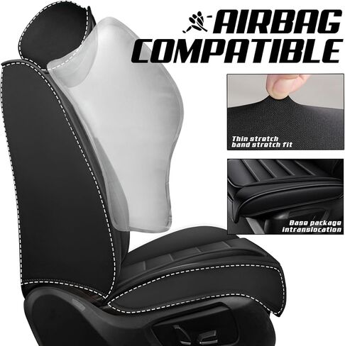 ILMO Seat Covers for Jeep Wrangler JK JL 2/4 Door 2007-2026 Unlimited X Rubicon 392 Sahara Willys Sport High Altitude, Soft Airbag Cushion Seat Cover (Classic Black, 2 Front Seat) in Saudi Arabia
