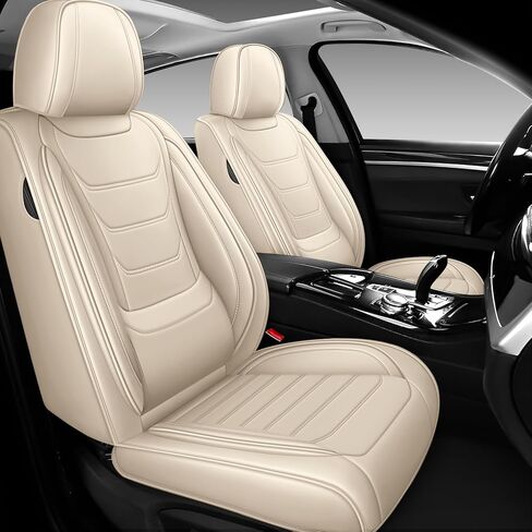 DHAEY Car Seat Covers for Volkswagen ID4 2021-2025, Family Seat Covers, Nappa Leather, Wear-Resistant, Anti-Slip, Waterproof, 5PCS Full Set,Black Blue in Kuwait