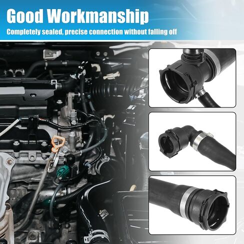 خرطوم مبرد الرادياتير العلوي من Uxcell مع خرطوم تنفيس لسيارة BMW 528i 2008-2010 لسيارة BMW 528i XDrive 2009 2010 No.17127560968 in Saudi Arabia