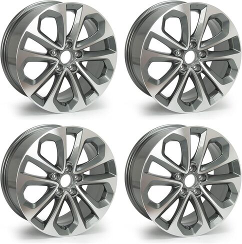 حافة عجلة جديدة من سبائك الألومنيوم مقاس 19 × 8.5 بوصة مقاس 19 بوصة متوافقة مع تصميم HONDA Accord OEM لعام 2018-2022، تناسب مباشر، عجلة بديلة من السبائك، استبدال إطارات السيارة فائقة التحمل (4 عبوات) in Saudi Arabia