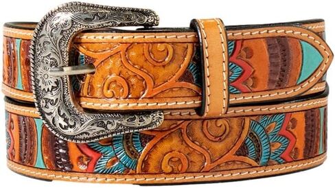 ARIAT Western Belt Womens Paisley Hand Tooled XL Multi-Color A1567008 in Saudi Arabia