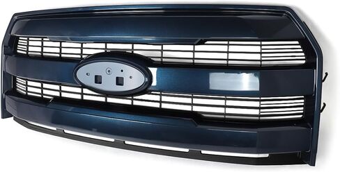 Blue Jeans Mesh Grille Assembly Compatible with 2015-2017 Ford F150 Lariat Style Front Upper Grill W/O Camera Hole Replace for FL3Z8201GA in Saudi Arabia