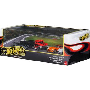 Hot Wheels Premium, Set of 3 Collector Toy Vehicles and 1 Team Transport Vehicle in 1:64 Scale in Kuwait
