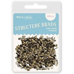 Riley Blake Miniature Structure Brads | 100 Pieces | Durable Fasteners for Crafting & DIY Projects Such as Homestead (Antique) in Kuwait