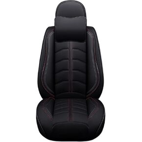 Car Seat Cover 5 Seats for Dodge Charger 2006-2023, Premium Nappa Leather Sport Seat Cover, Waterproof and Durable, Airbag Compatible with Car Seat Protectors (5 Seats Standard,Red Black) in Kuwait