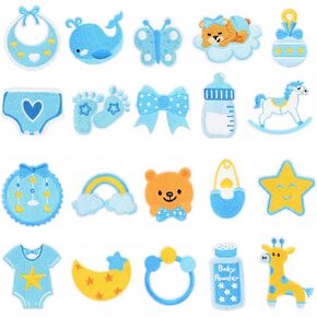 Baby Iron on Patches for Girls-20pcs Pink Baby Girl Embroidered Patches for Clothes, Bibs, Bags, Jackets, DIY Sewing & Decoration in Saudi Arabia