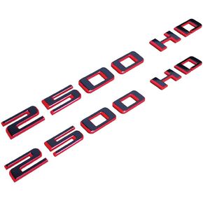 2pcs 2500HD 2500 HD Emblem Side Door Badge 3D Letter Nameplate Replacement for 2020-2023 Silverado (Redline) in Saudi Arabia
