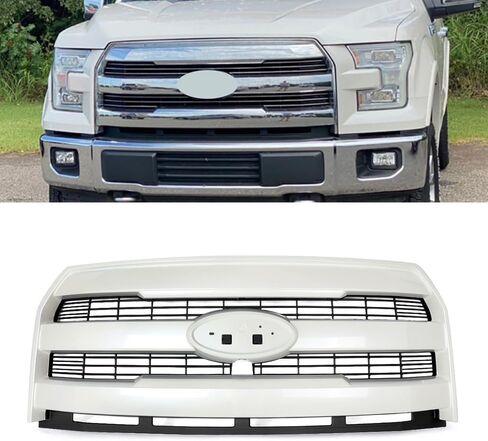 Blue Jeans Mesh Grille Assembly Compatible with 2015-2017 Ford F150 Lariat Style Front Upper Grill W/O Camera Hole Replace for FL3Z8201GA in Saudi Arabia