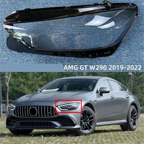 Compatible For Mercedes Benz AMG GT W290 2019 2020 2021 022 GT50 GT53 GT63S Accessories Transparent PC Material Headlight Glass Shell(Left) in Kuwait
