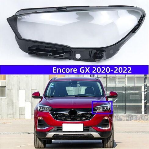متوافق مع بويك إنكور GX 2020 2021 2022 كشافات أمامية شفافة عاكس الضوء غطاء المصباح (2 قطعة اليسار واليمين) in Saudi Arabia