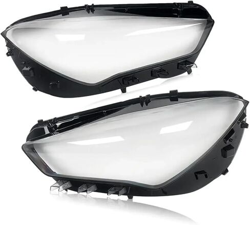 متوافق لمرسيدس بنز CLA- Class W118 2019-2023 كشافات ضوء السيارة عدسة المصباح الأمامي غطاء المصباح قذيفة الزجاج اليمين واليسار الملحقات in Saudi Arabia