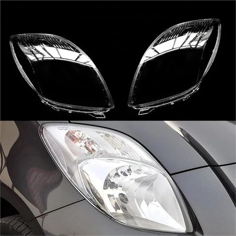 Transparent Housing Front Headlights Lens Shell Glass Lampcover Headlights Cover Compatible For Toyota Yaris Vitz XP90 Hatchback 2006-2011 in Saudi Arabia