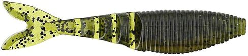 Gary Yamamoto Zako 4' Multi-Use Soft Plastic Fishing Angling Swimbait Lure Designed to Mimic Bluegill or Shad, 021/297 Laminate, BLACK W/ LARGE BLUE FLAKE/297 LAMINATE (6 PACK) in Saudi Arabia