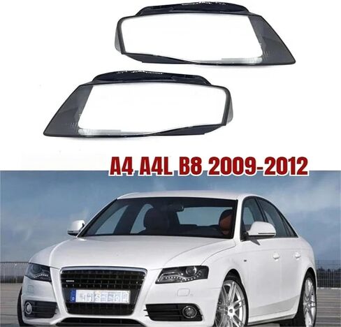 1Pc Front Headlamp Cover Headlight Shell Transparent Lampshade Lens Compatible For Audi A4 A4L B8 2009 2010 2011 2012 Headlamp Shell(Right) in Saudi Arabia