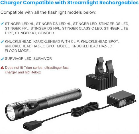 Car Charger for Streamlight Stinger Flashlight,Streamlight Strion LED HL, Stinger HP, Stinger HPL, Survivos Rechargeable Battery Charger Base Cord in Kuwait