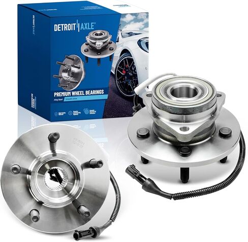 Detroit Axle - 4WD Front Wheel Bearing Hubs for 2000-2002 Ford Expedition Lincoln Navigator, 2 Wheel Bearing & Hubs Assembly Set 2001 Replacement in Saudi Arabia