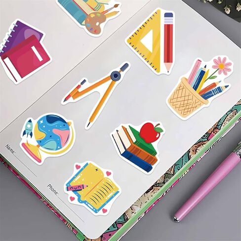 50 قطعة من ملصقات العودة إلى المدرسة للمدرسين، ملصقات MathTools للفصل الدراسي، ملصقات سجل القصاصات المدرسية، ملصقات مقاومة للماء من الفينيل للوازم المدرسية، زجاجة مياه، ديكورات الفصول الدراسية (العودة إلى المدرسة) in Kuwait