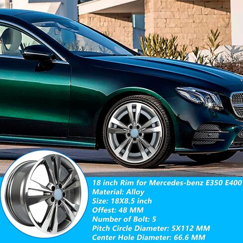 لمرسيدس بنز E350 E400 2014-2016 عجلة ريم 4 قطعة رمادي 18x8.5 بوصة عجلة سبيكة مباشرة استبدال عجلة سيارة الركاب in Kuwait