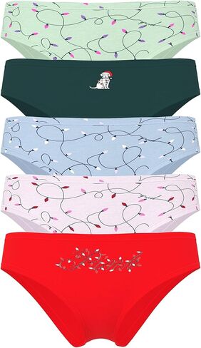 Victoria's Secret PINK Cotton Cheekster, 5 Pack Panties for Women, Gingerbread, X-Small in Saudi Arabia