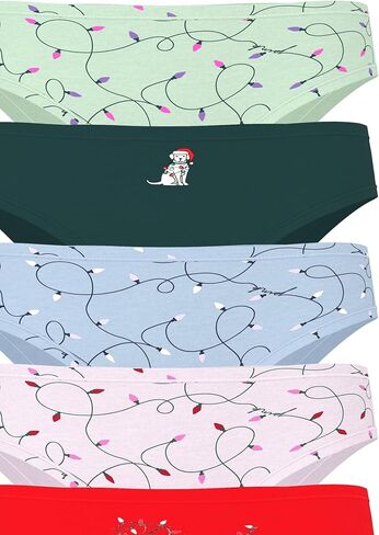 Victoria's Secret PINK Cotton Cheekster, 5 Pack Panties for Women, Gingerbread, X-Small in Saudi Arabia