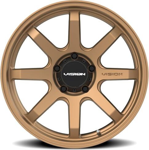 عجلة Vision 351 FLOW المخصصة - 16x8، 0 إزاحة، نمط مسمار 5x114.3، محور 83 مم - حافة برونزية in Saudi Arabia