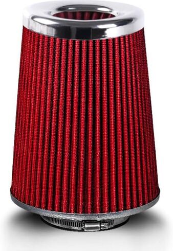 4-Inch Cold Air Intake Filter - Washable, High Performance, 3" or 3-1/2" or 4" Clamp-On Replacement Air Filter Blue in Kuwait
