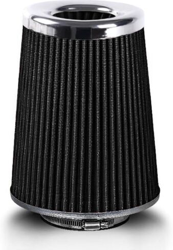 4-Inch Cold Air Intake Filter - Washable, High Performance, 3" or 3-1/2" or 4" Clamp-On Replacement Air Filter Blue in Kuwait